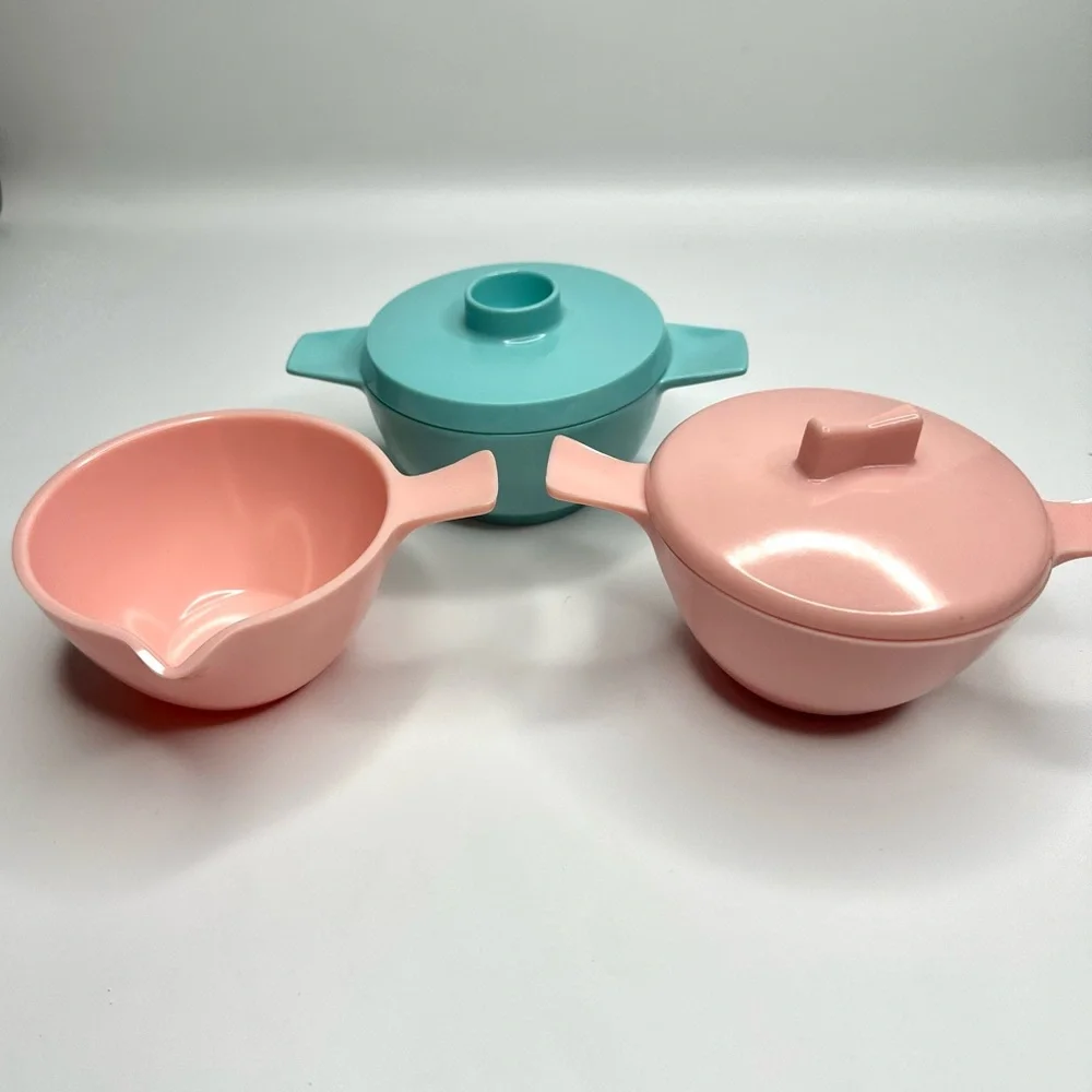 Vintage Mid-Century Modern Melmac Serving Set 3 Pieces 1950s